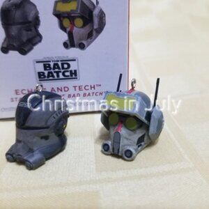 Hallmark 2024 Echo and Tech Star Wars Bad Batch mini Christmas Ornament set